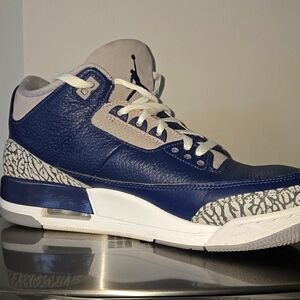 Nike Air Jordan 3 Georgetown Blue Sneakers Size US 10.5